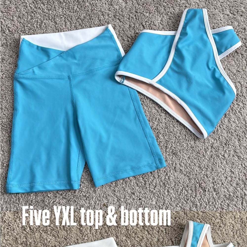 Five dance shorts top set blue